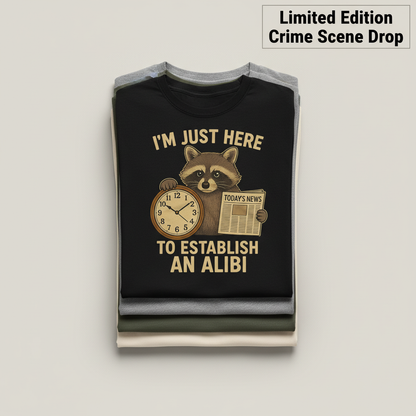 Alibi Raccoon T-Shirt_stacked_flatlay