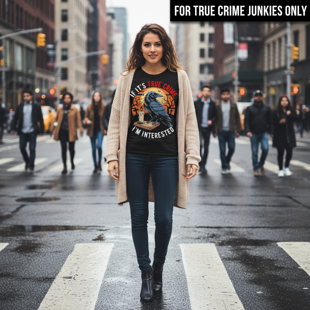 True Crime Raven T-Shirt_crowd_standout