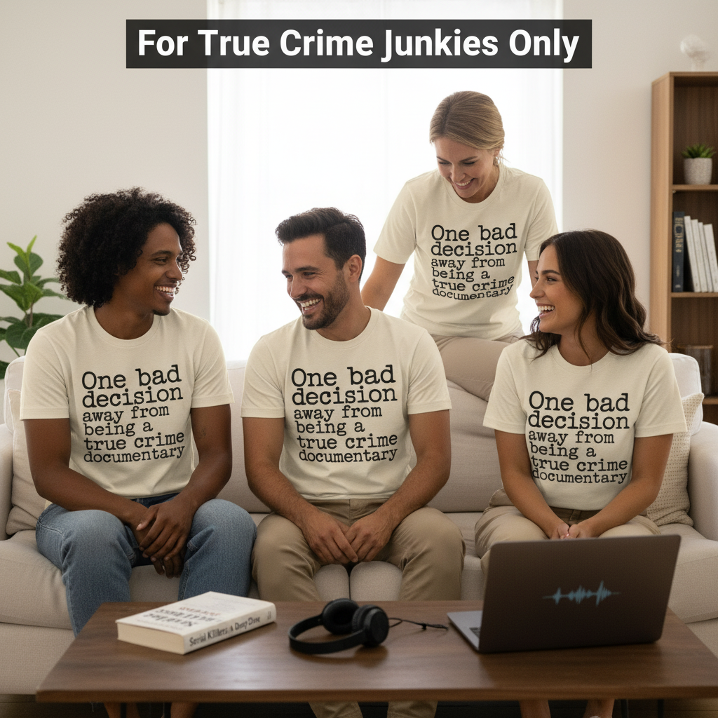 True Crime Vibes T-Shirt_squad_shot