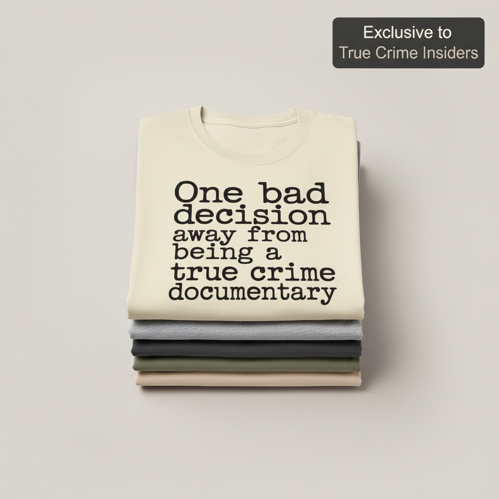 True Crime Vibes T-Shirt_stacked_flatlay