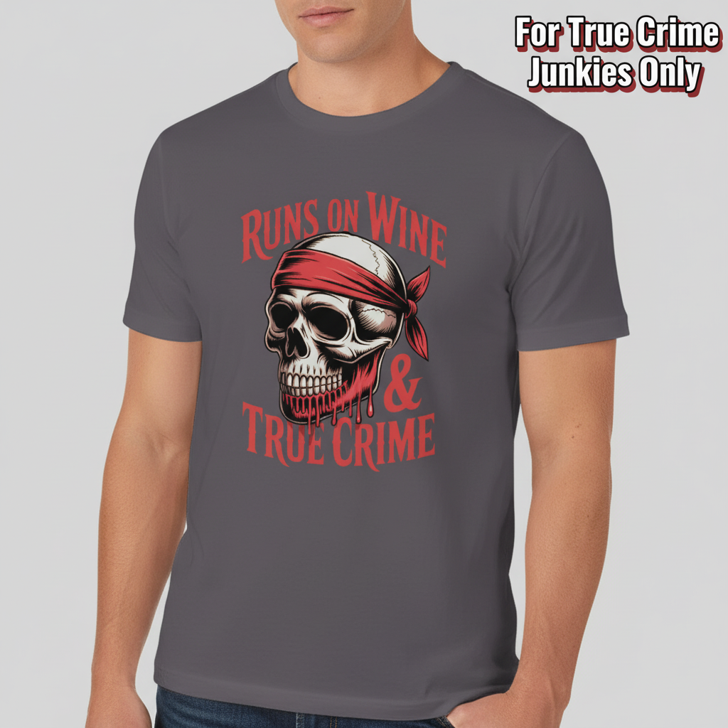 Runs on Wine & True Crime T-Shirt_hero