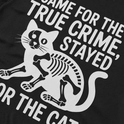 True Crime Cat Lover T-Shirt_closeup