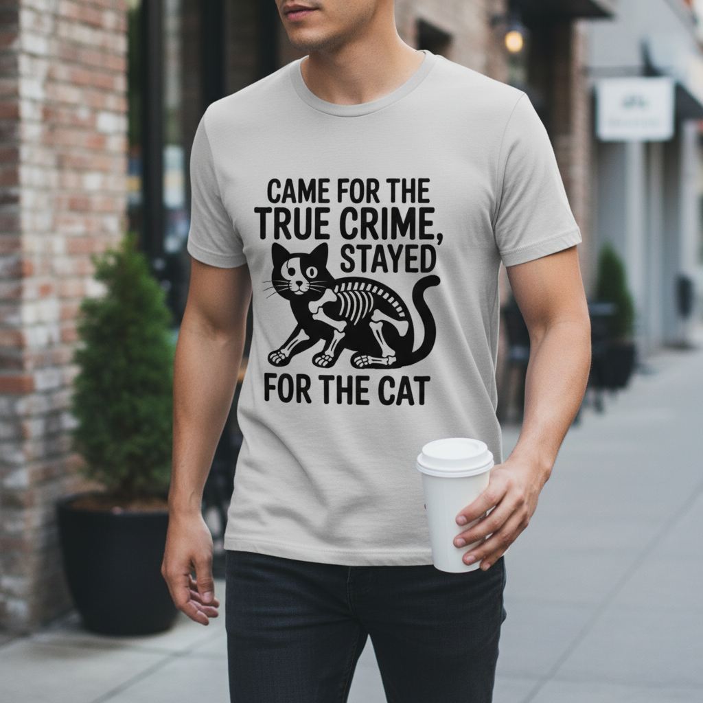 True Crime Cat Lover T-Shirt_lifestyle
