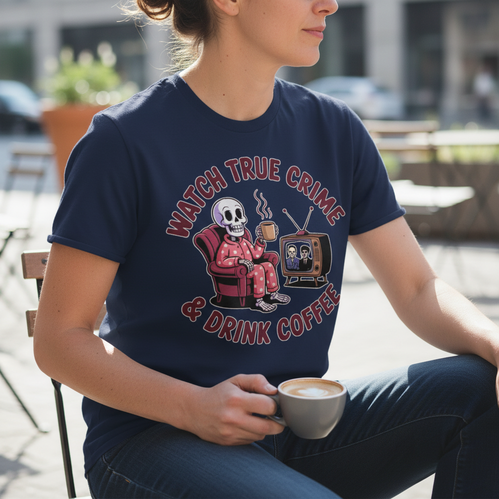 True Crime & Coffee T-Shirt_lifestyle