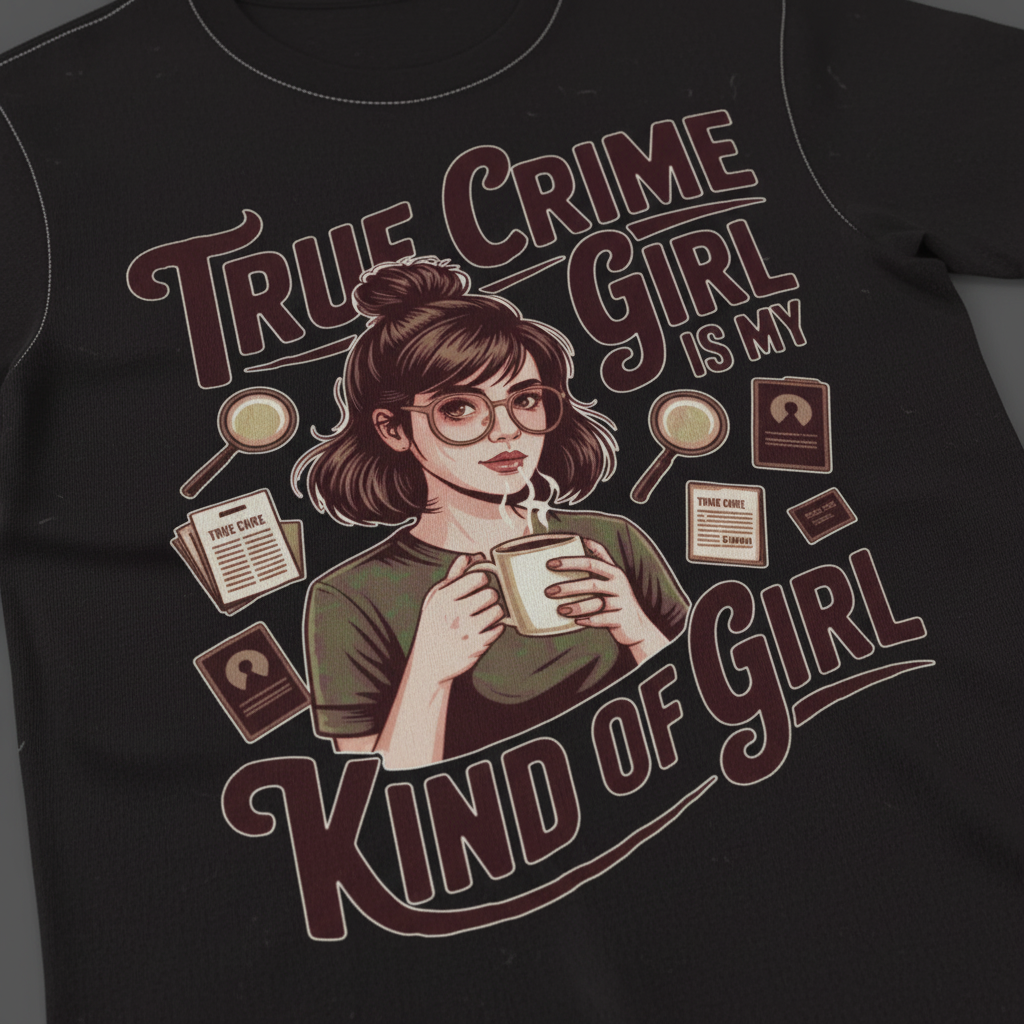 True Crime Girl T-Shirt_closeup
