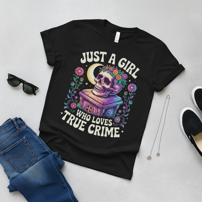 Just a Girl Who Loves True Crime T-Shirt_pairing