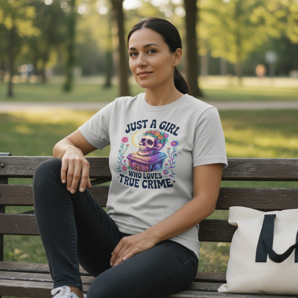 Just a Girl Who Loves True Crime T-Shirt_lifestyle