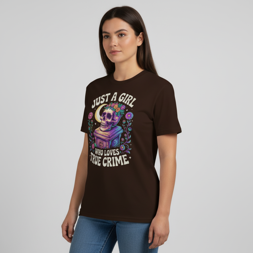 Just a Girl Who Loves True Crime T-Shirt_benefit
