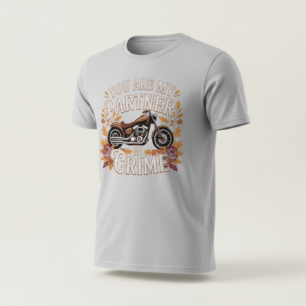 Partner in Crime Motorcycle T-Shirt_space