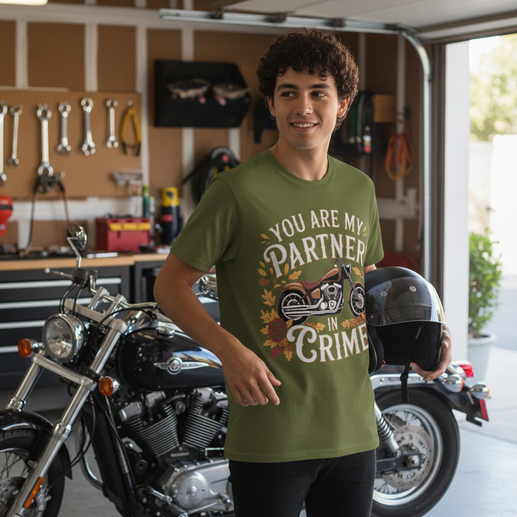 Partner in Crime Motorcycle T-Shirt_use