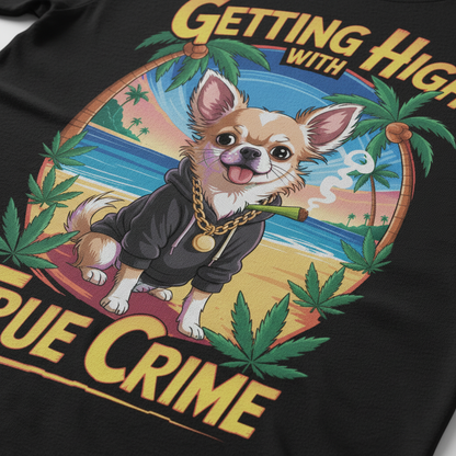 Getting High with True Crime T-Shirt_closeup