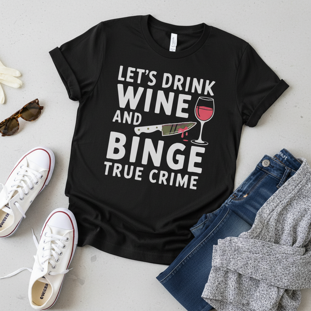 Wine and True Crime T-Shirt_pairing