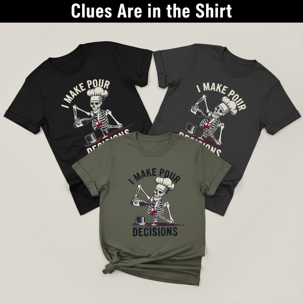 I Make Pour Decisions T-Shirt_color_fan