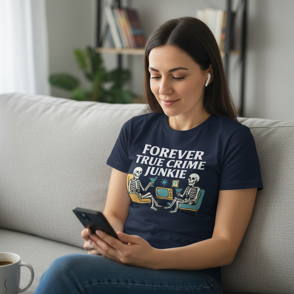 Forever True Crime Junkie T-Shirt_use