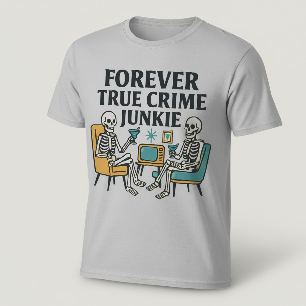 Forever True Crime Junkie T-Shirt_space
