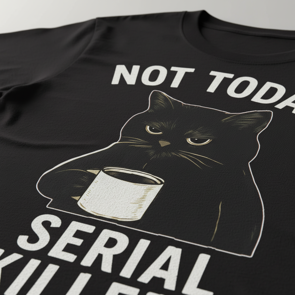 Not Today Serial Killers T-Shirt_closeup