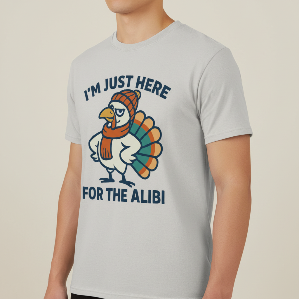 Here for the Alibi T-Shirt_space
