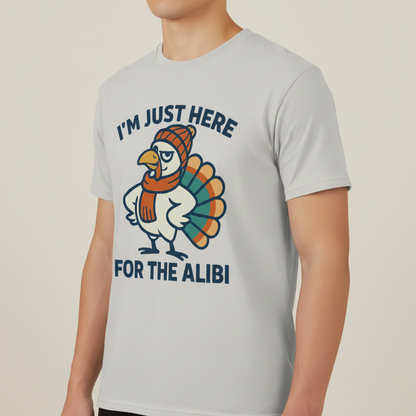 Here for the Alibi T-Shirt_space