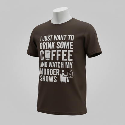Coffee & Crime Shows T-Shirt_space