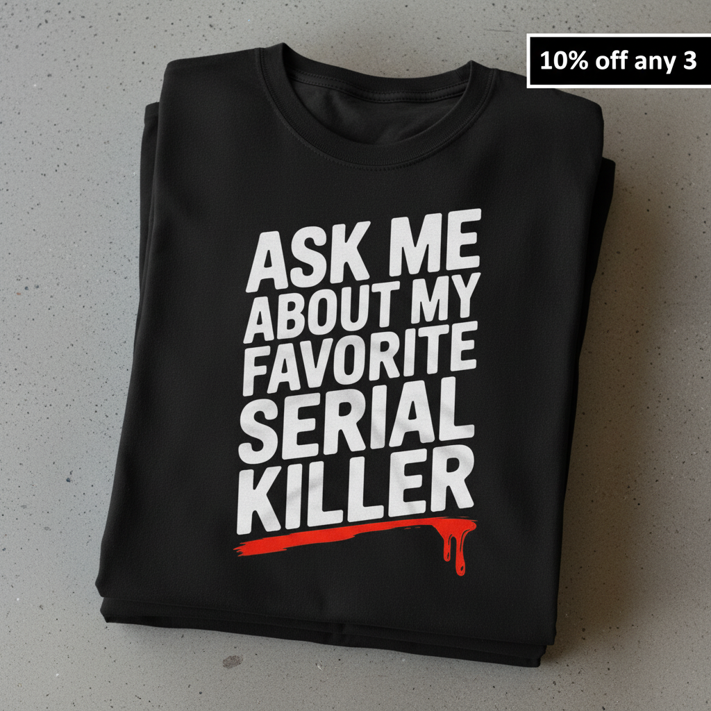 Favorite Serial Killer T-Shirt_stacked_flatlay