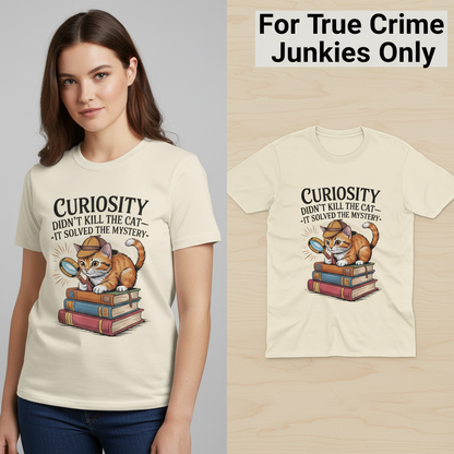 Curious Detective Cat T-Shirt_model_flat