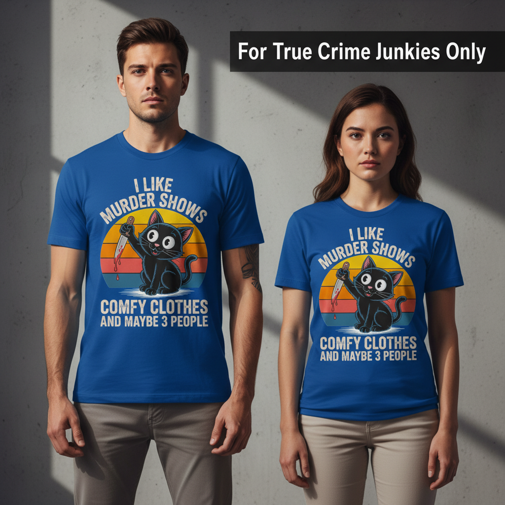 Murder Shows & Cats T-Shirt_stoic