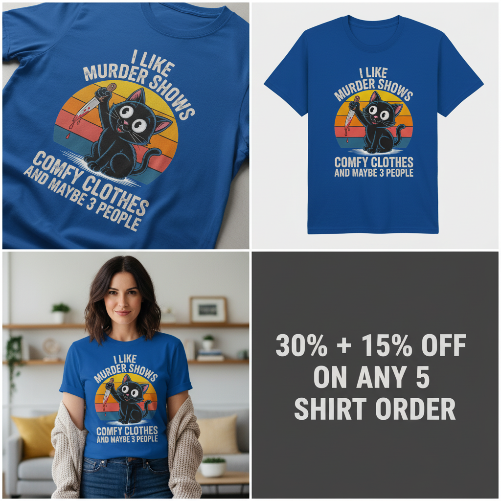 Murder Shows & Cats T-Shirt_4_panel