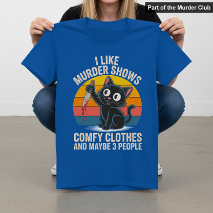 Murder Shows & Cats T-Shirt_dangle