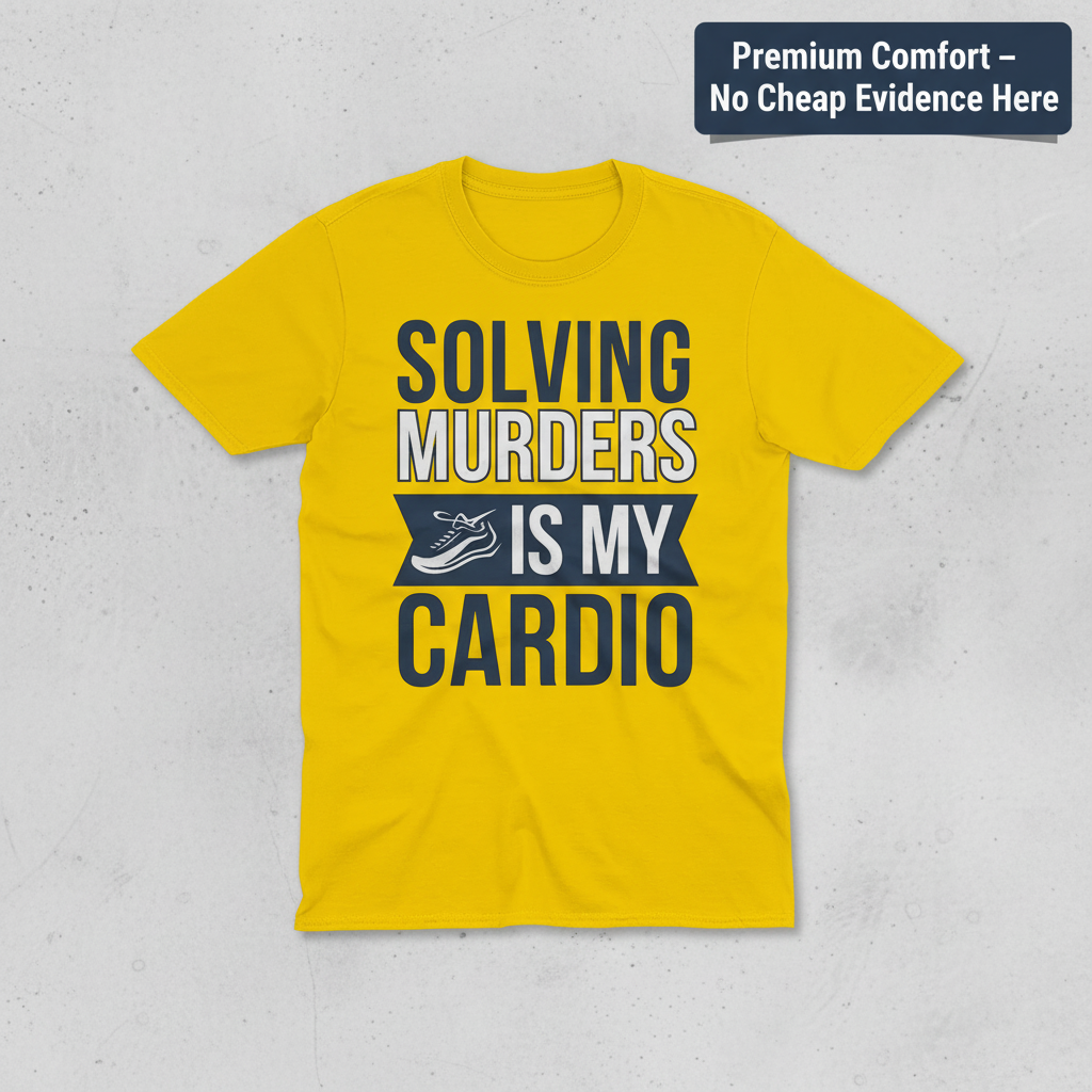 Solving Murders Is My Cardio T-Shirt_clean