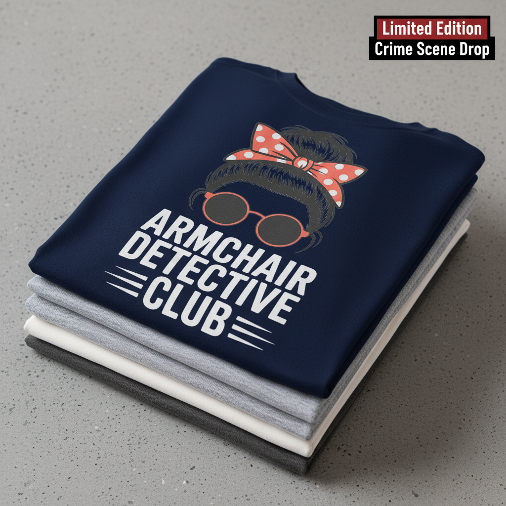 Armchair Detective Club T-Shirt_stacked_flatlay