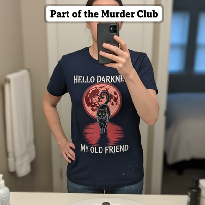 Hello Darkness Cat T-Shirt_mirror_selfie