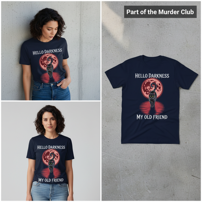 Hello Darkness Cat T-Shirt_3_panel