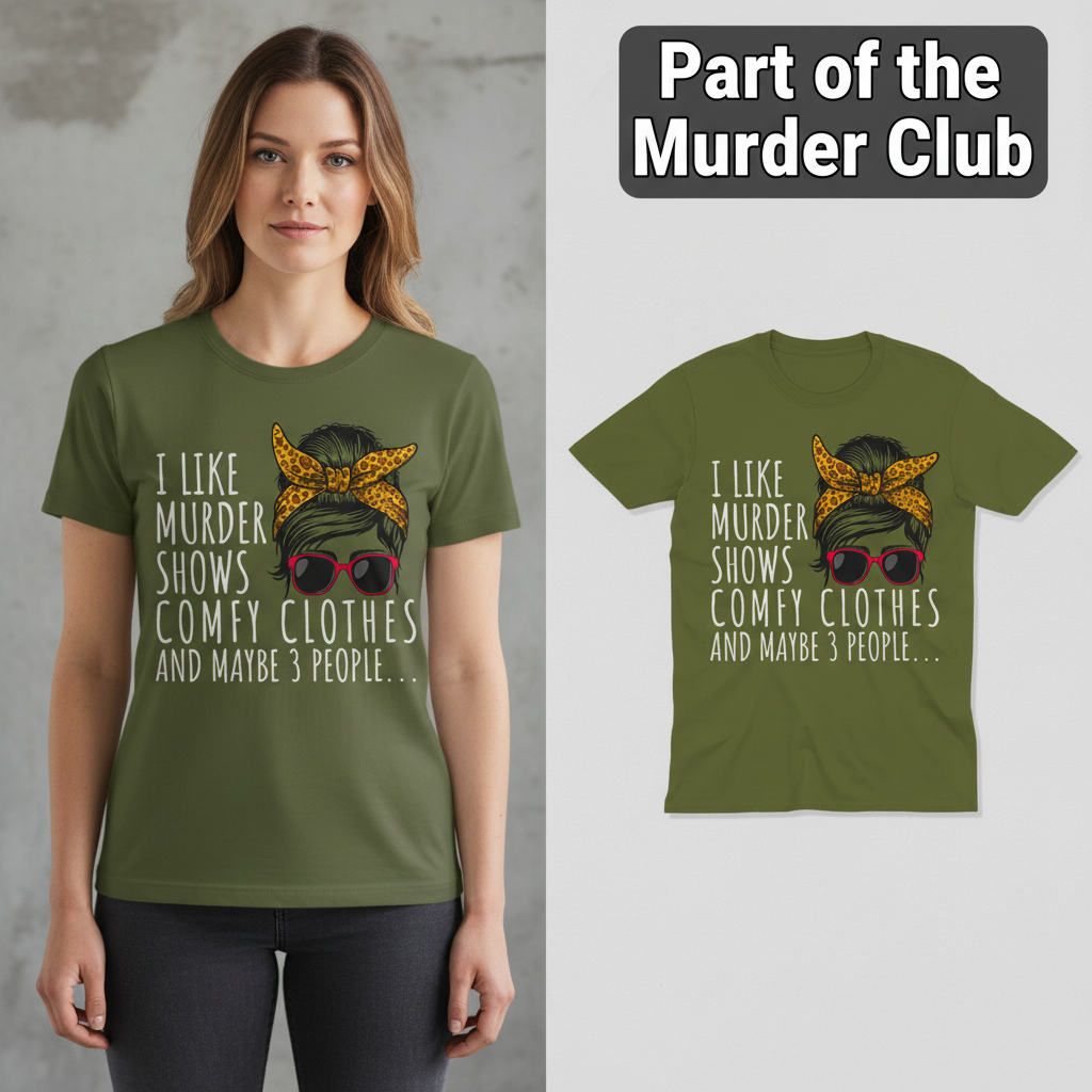 Murder Shows & Chill - T-Shirt_model_flat