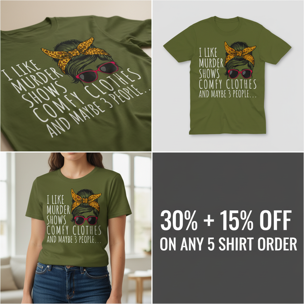 Murder Shows & Chill - T-Shirt_4_panel