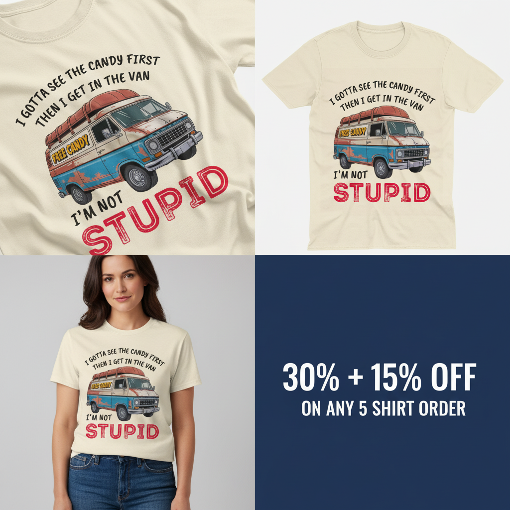 Not Stupid Candy Van T-Shirt_4_panel