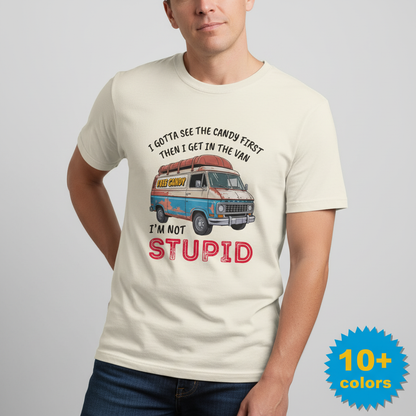 Not Stupid Candy Van T-Shirt_badge