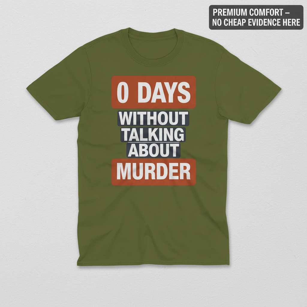 0 Days Without Talking About Murder T-Shirt_clean