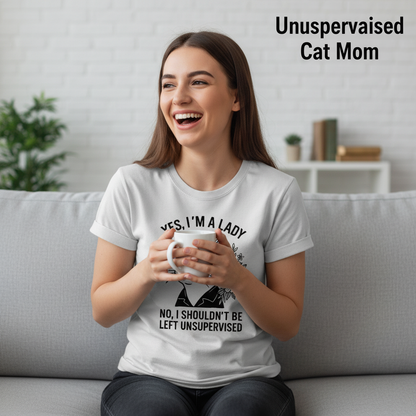 Unsupervised Cat Lady T-Shirt_use