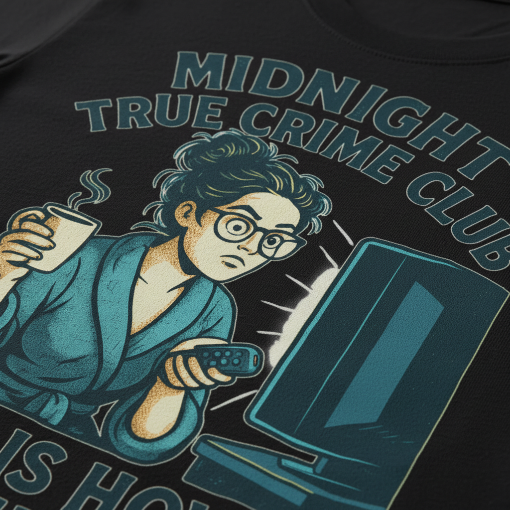 Midnight True Crime Club T-Shirt_closeup