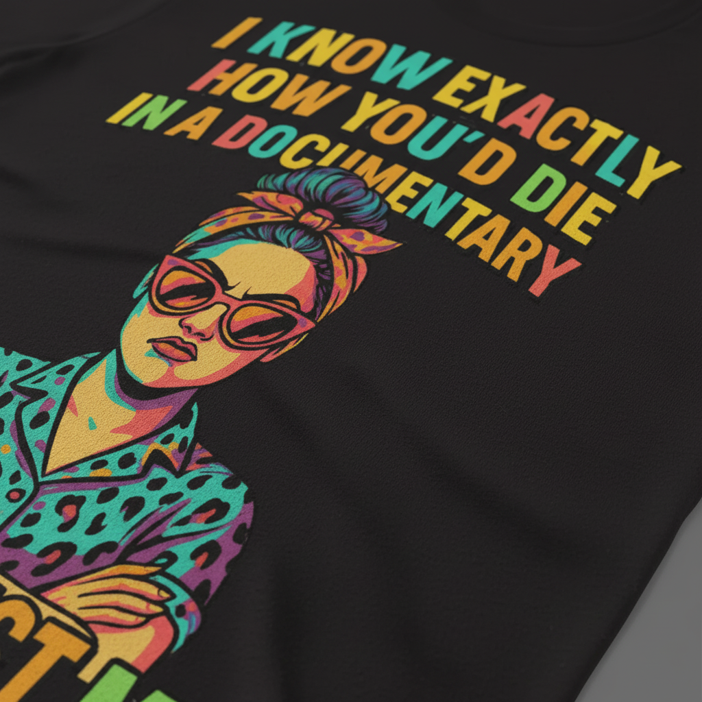 Don't Test Me Documentary T-Shirt_closeup