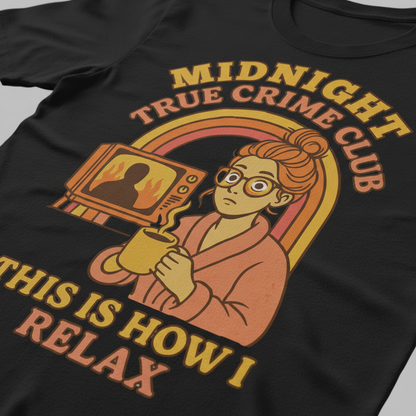 Midnight True Crime Club T-Shirt_closeup
