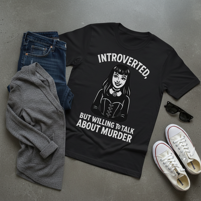 Introverted But Murder Curious T-Shirt_pairing