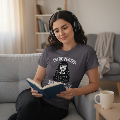 Introverted But Murder Curious T-Shirt_use