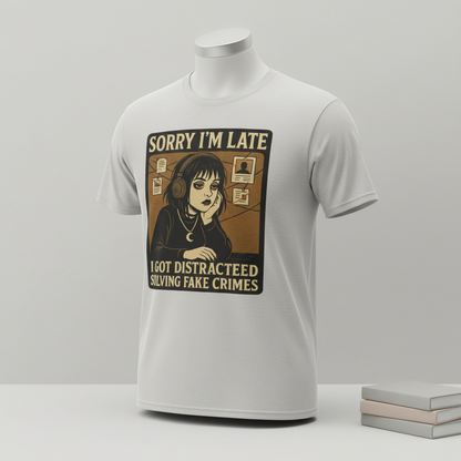Solving Fake Crimes T-Shirt_space