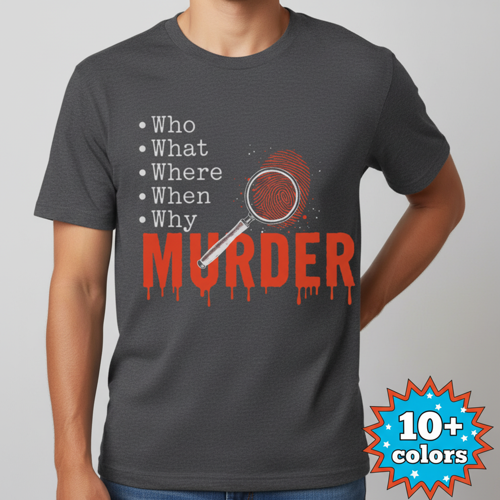 Murder Mystery Questions T-Shirt_badge