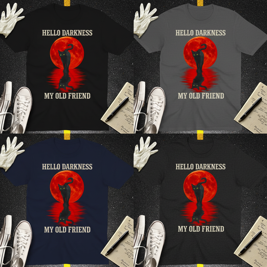 Hello Darkness Cat T-Shirt_color_hero