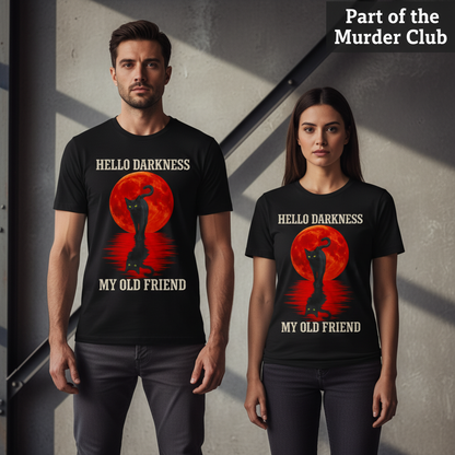 Hello Darkness Cat T-Shirt_stoic