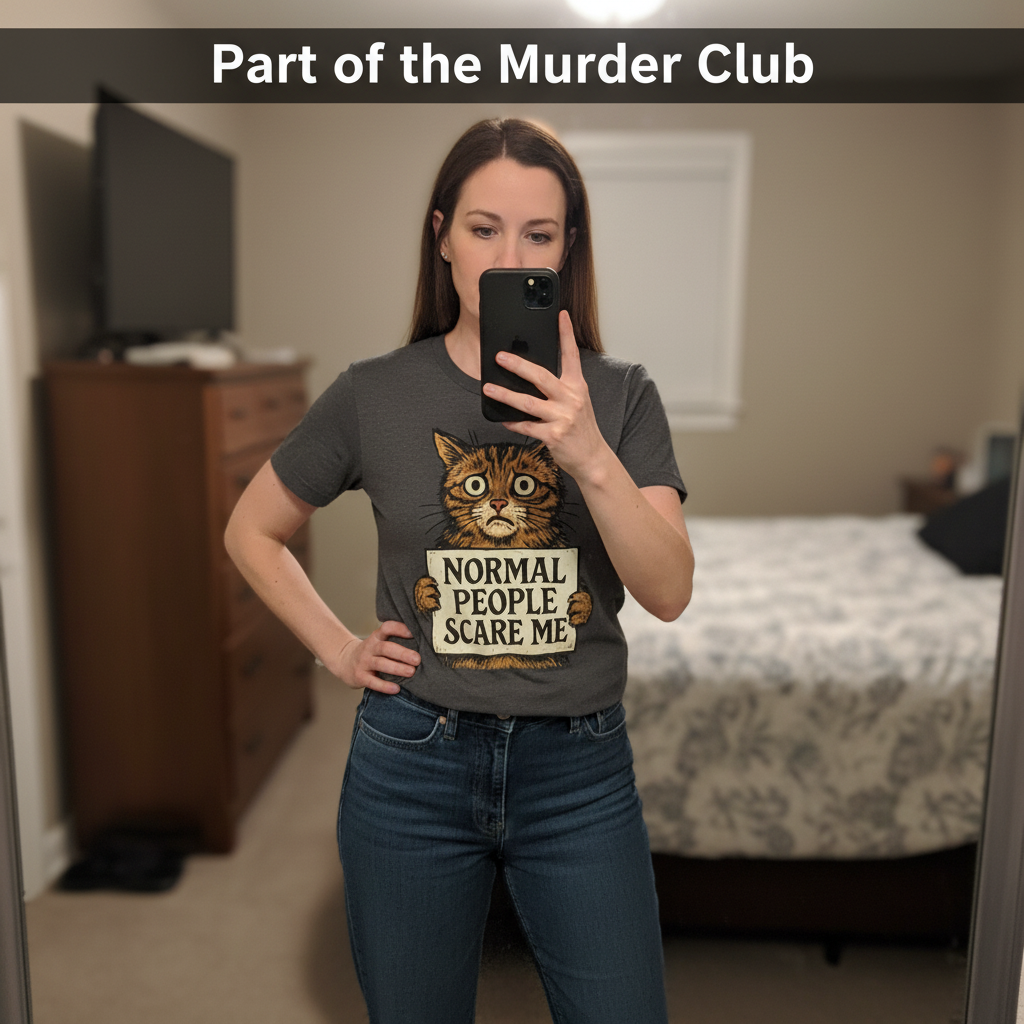 Normal People Scare Me T-Shirt_mirror_selfie