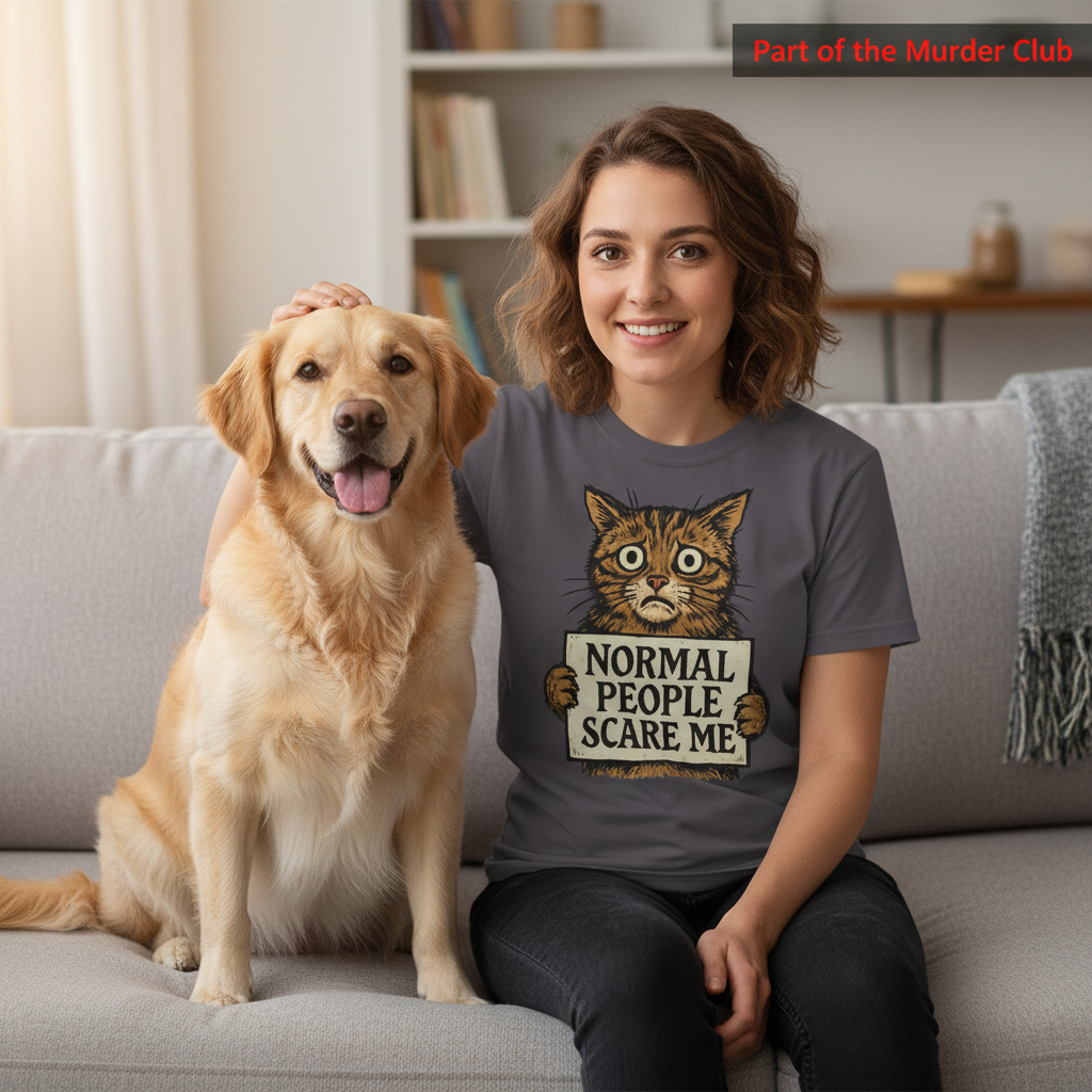 Normal People Scare Me T-Shirt_pet_companion