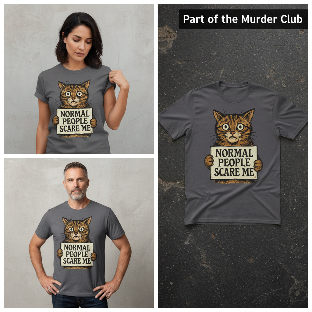 Normal People Scare Me T-Shirt_3_panel